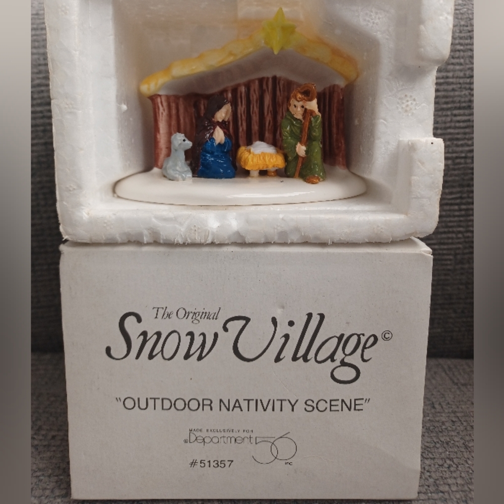 Dept 56 Outdoor Nativity Scene The Original Snow Village Ceramic Accessory Star